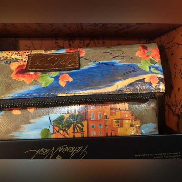 Patricia Nash beautiful French Riviera Giada foldover purse clutch new in box - Picture 2 of 16